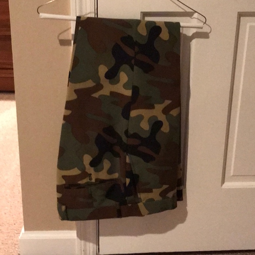 OppoSuits Green & Brown Camouflage Pants